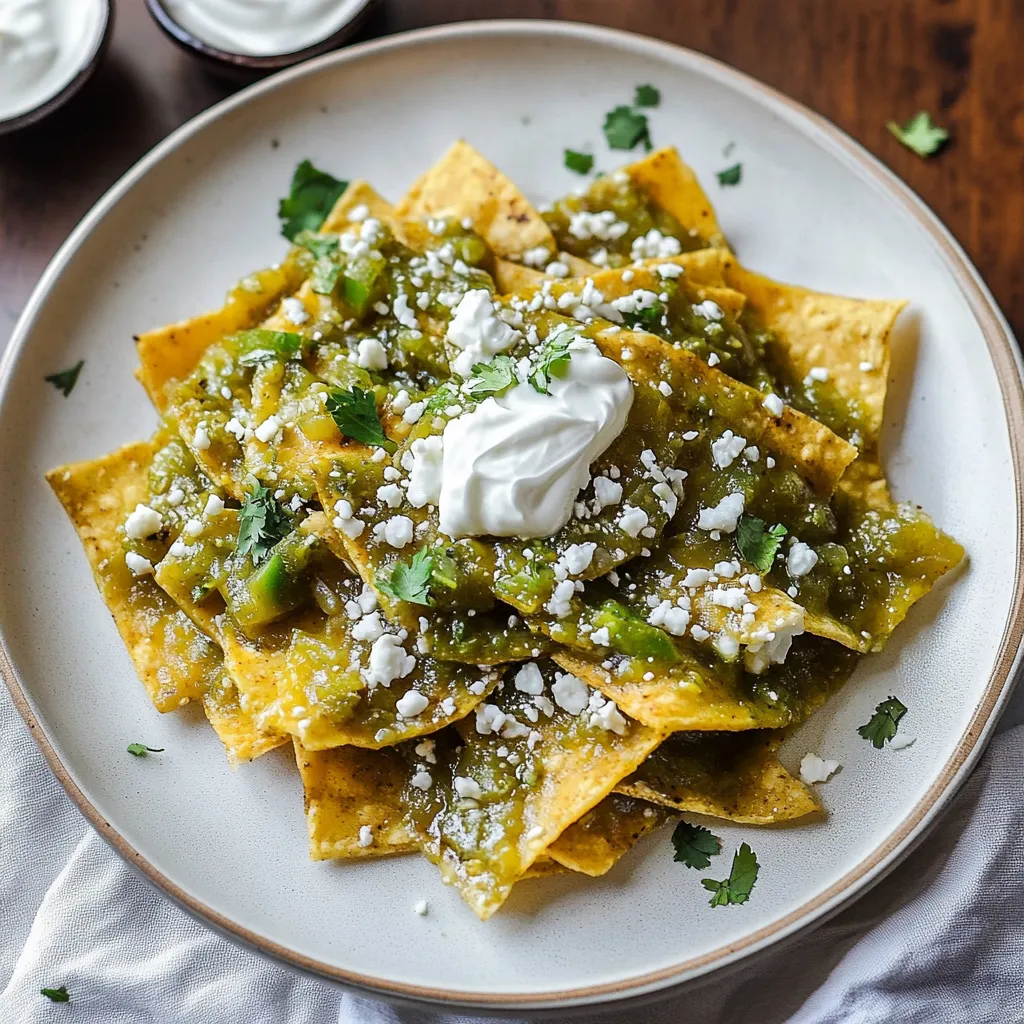 Grüne Chilaquiles Salsa Tortillas
