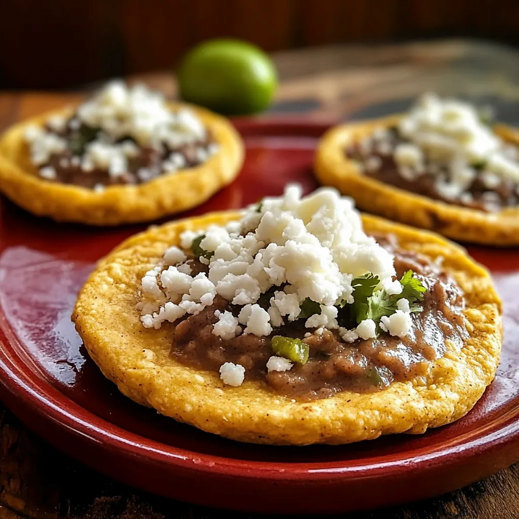 Köstliche traditionelle Sopes mit Bohnen und Käse machen