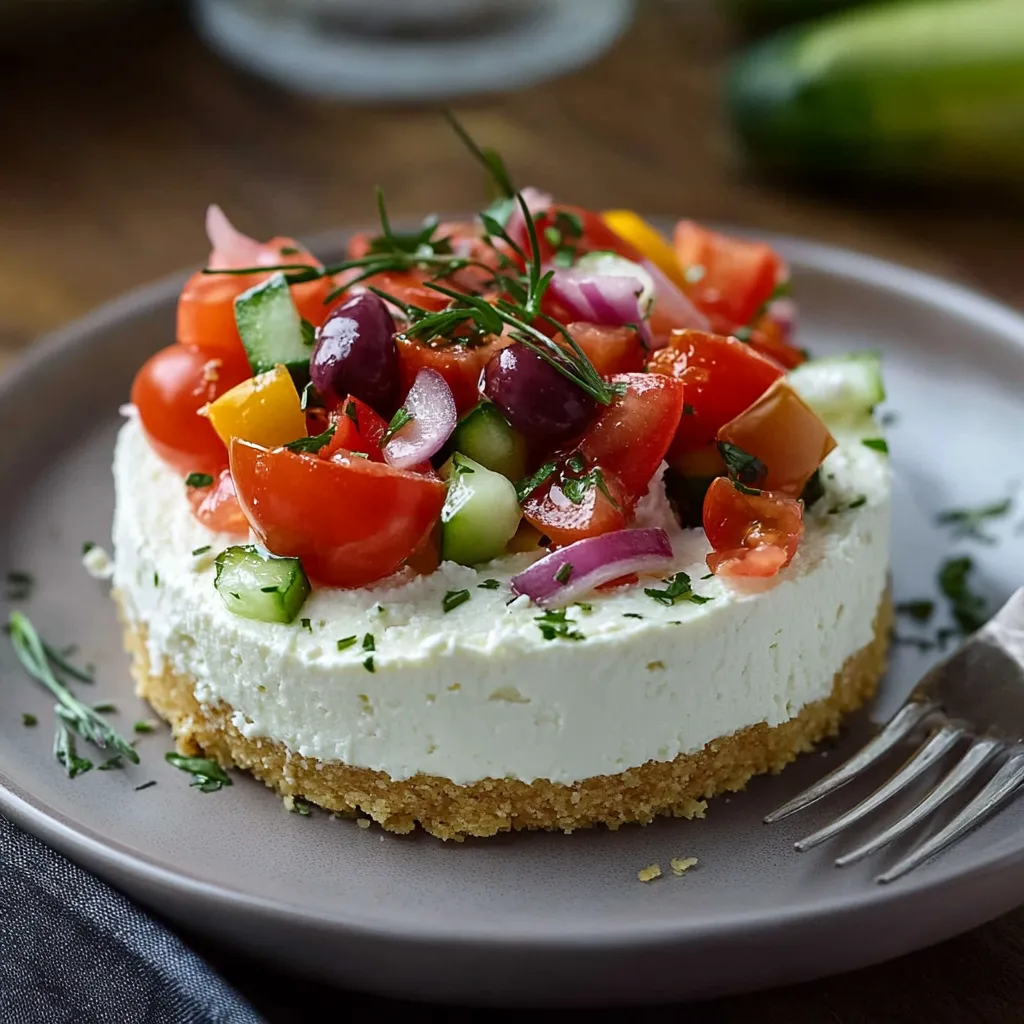 Herzhafter Kuchen griechischer Art