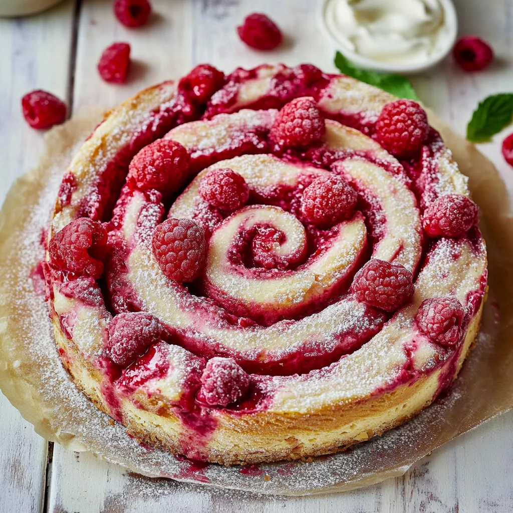 Fruchtiger Himbeer-Biskuit mit Vanillecreme
