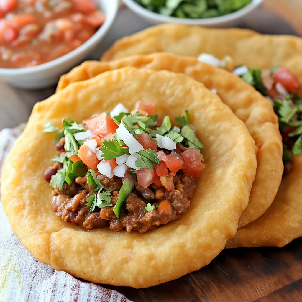 Knuspriges Indisches Frittierbrot im Navajo-Stil