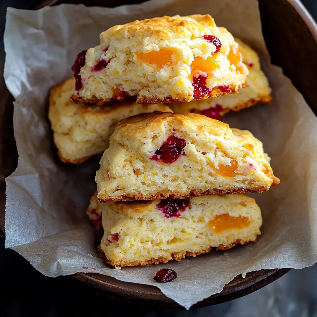 Luftige Scones Cranberries Orange