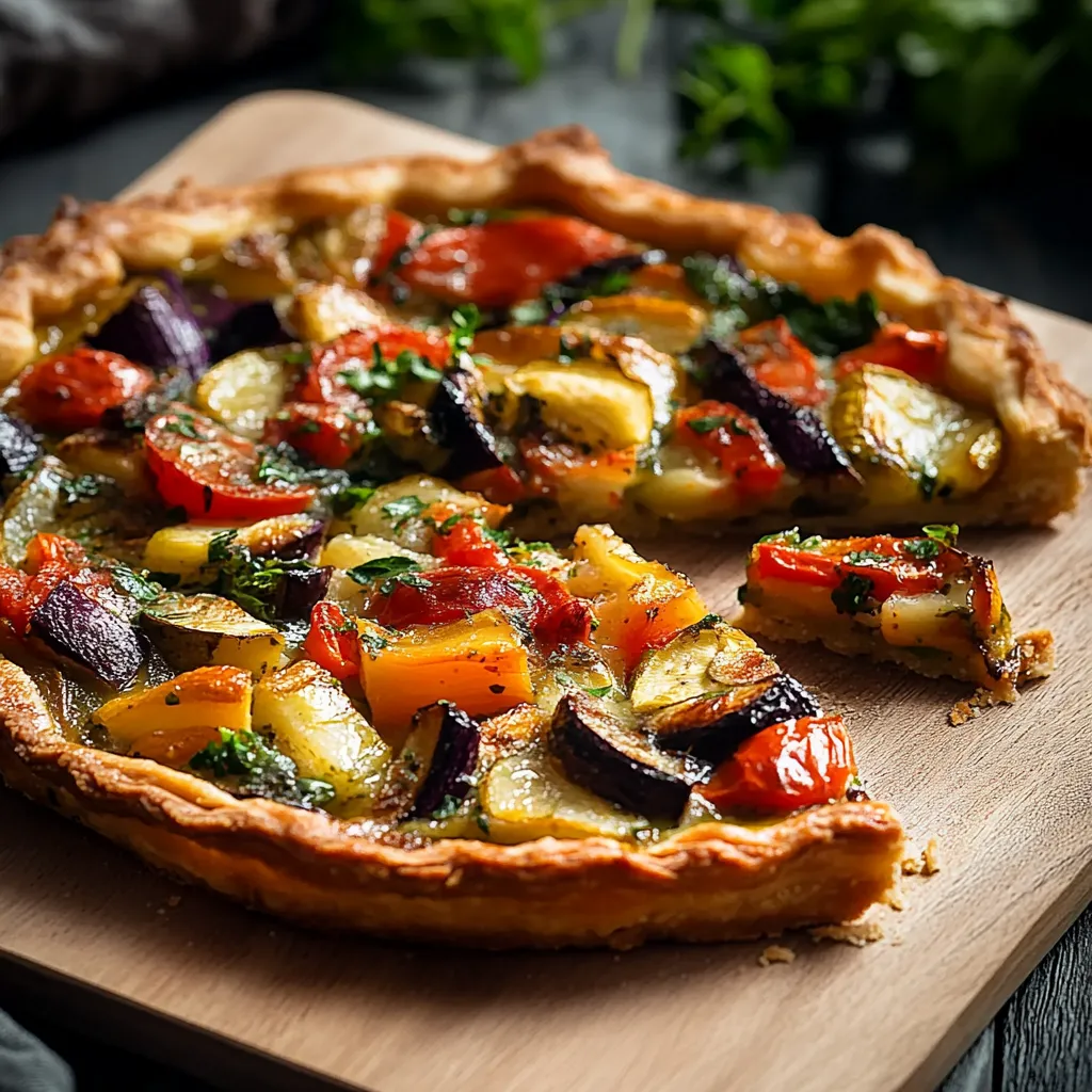 Knusprige Gemüsetarte frisch