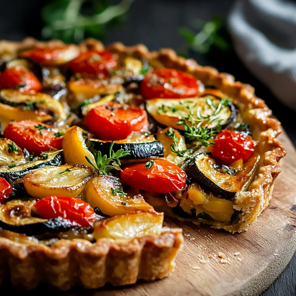 Einfache bunte Gemüsetarte für jede Saison