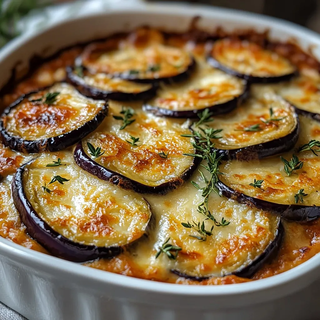 Leckerer Auberginen Gratin