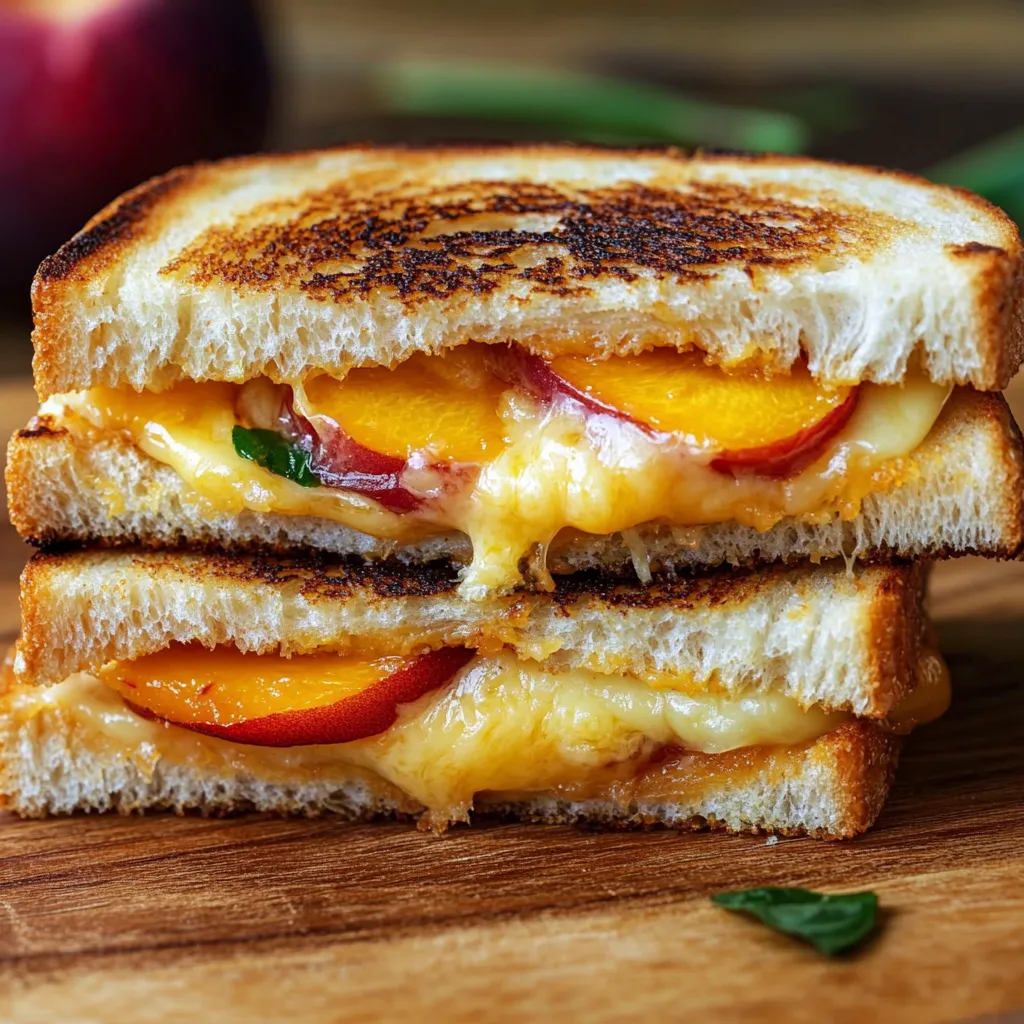 Pfirsich-Cheddar-Toast