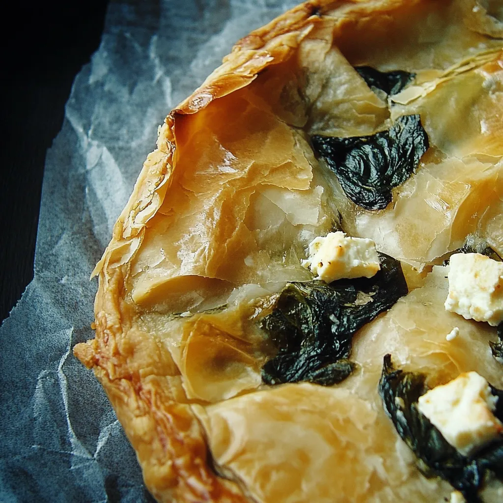Knuspriger griechischer Spinattaler mit Feta