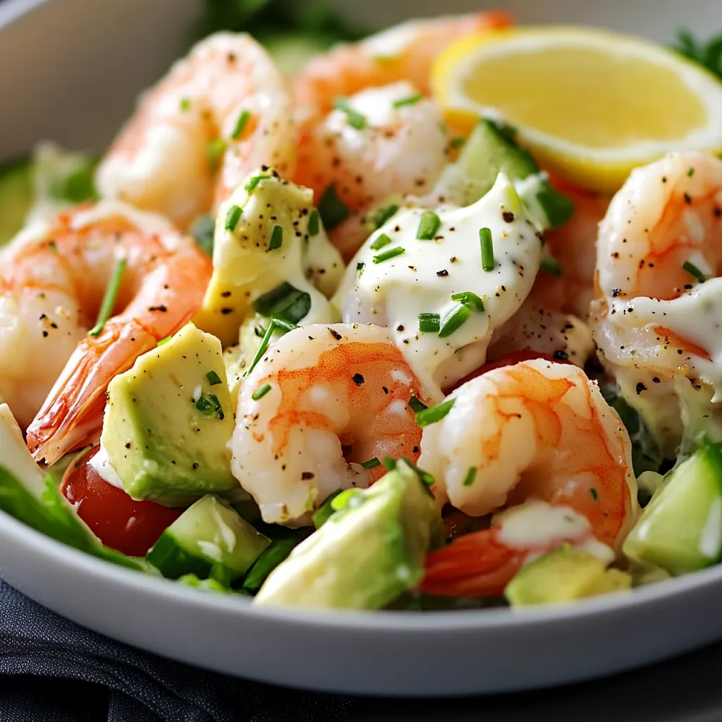 Frische Garnelen Salat