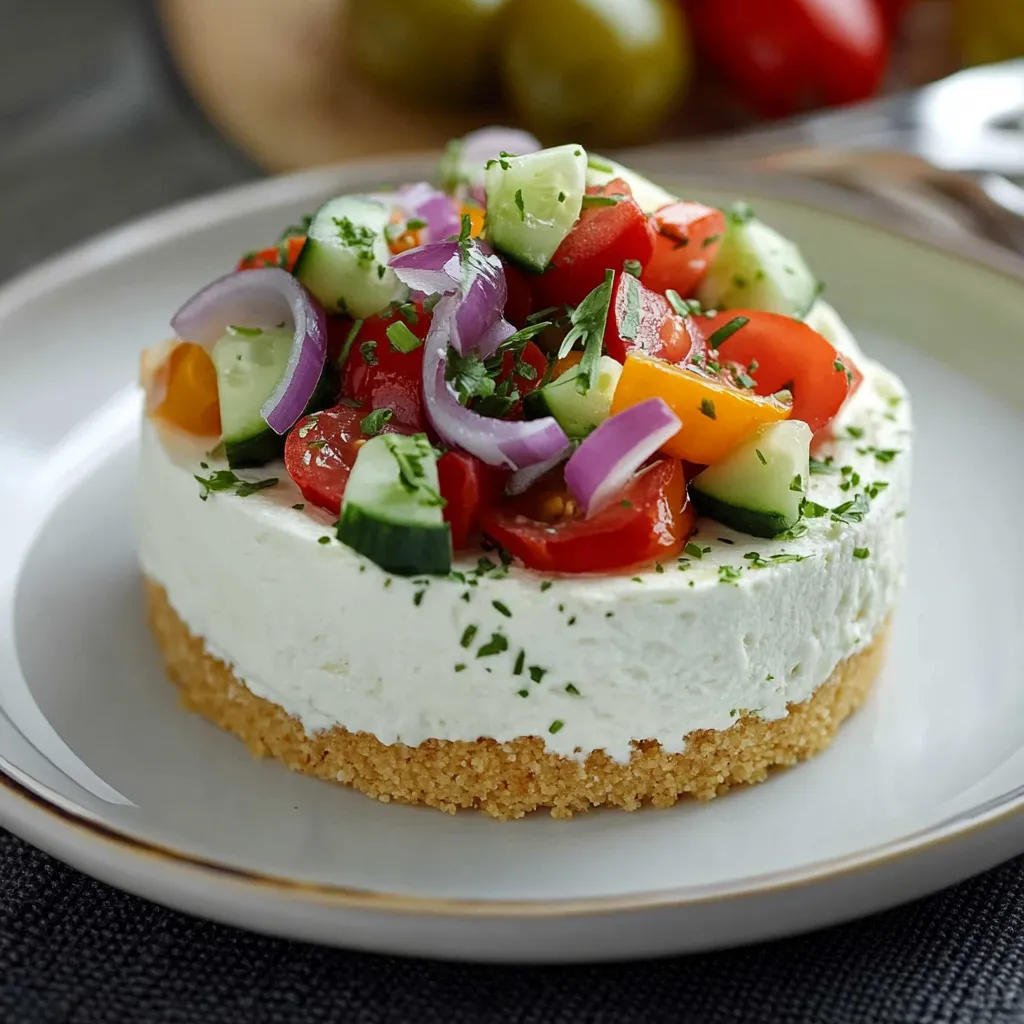 Herzhafter griechischer Cheesecake