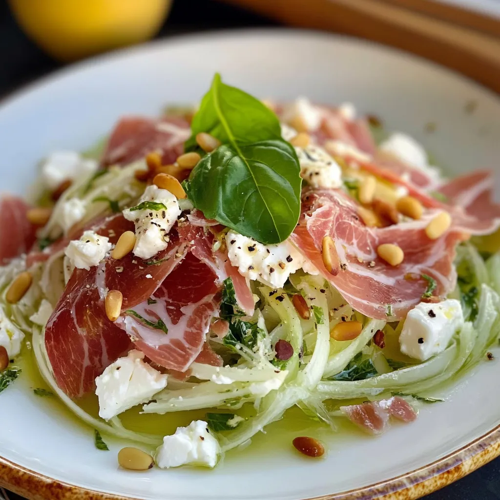 Edler Fenchelsalat mit Serranoschinken