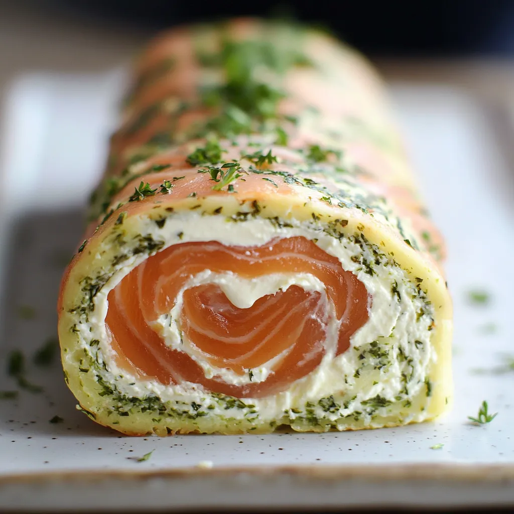 Hausgemachte Zucchini-Lachs-Rolle