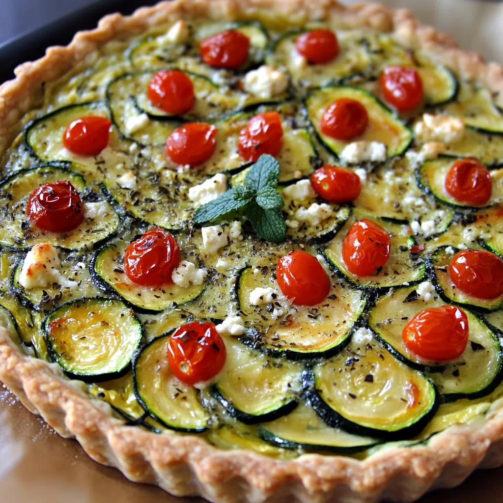 Zucchini-Tarte leicht und frisch mit Ziegenkäse