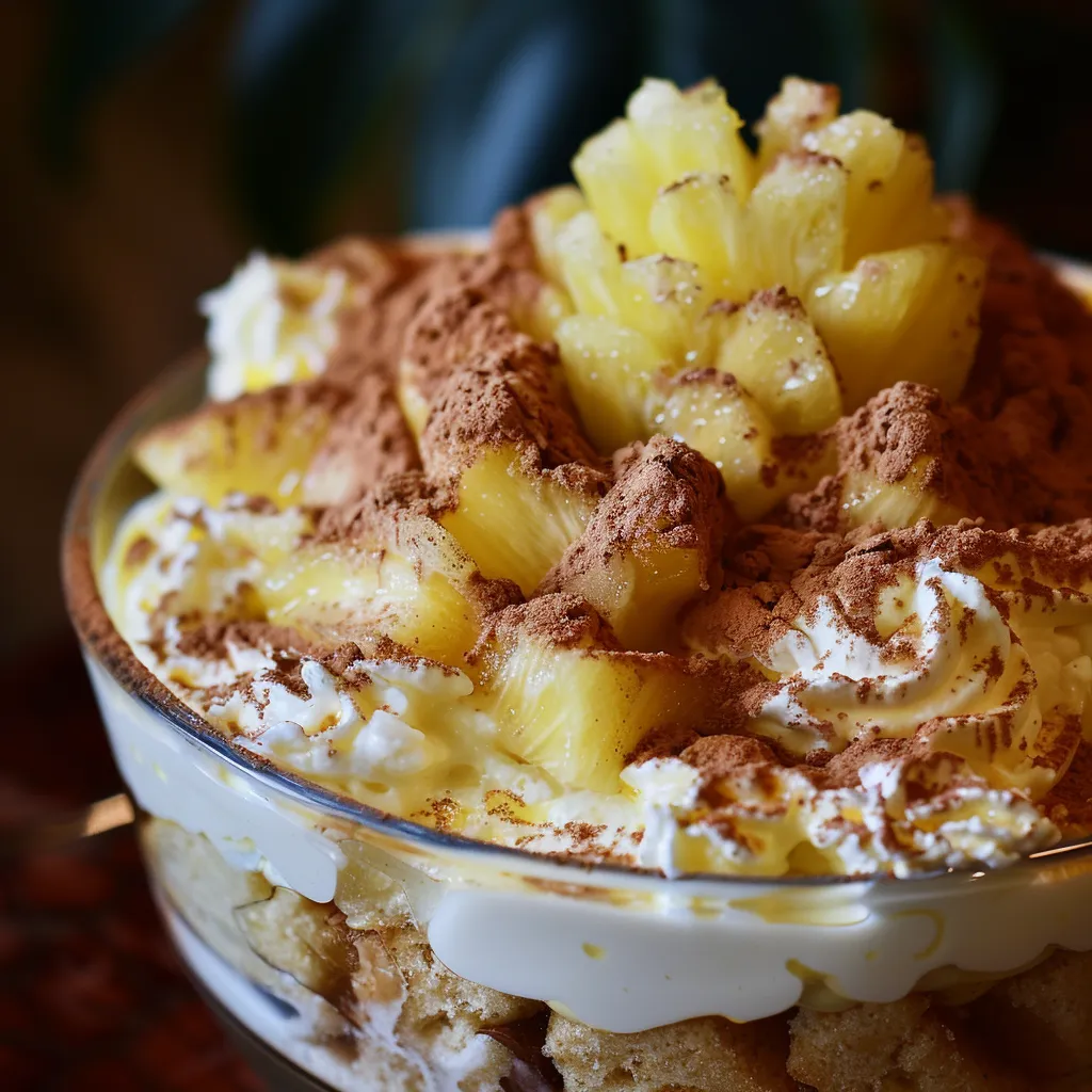 Tropischer Tiramisu aus Ananas und Kokos