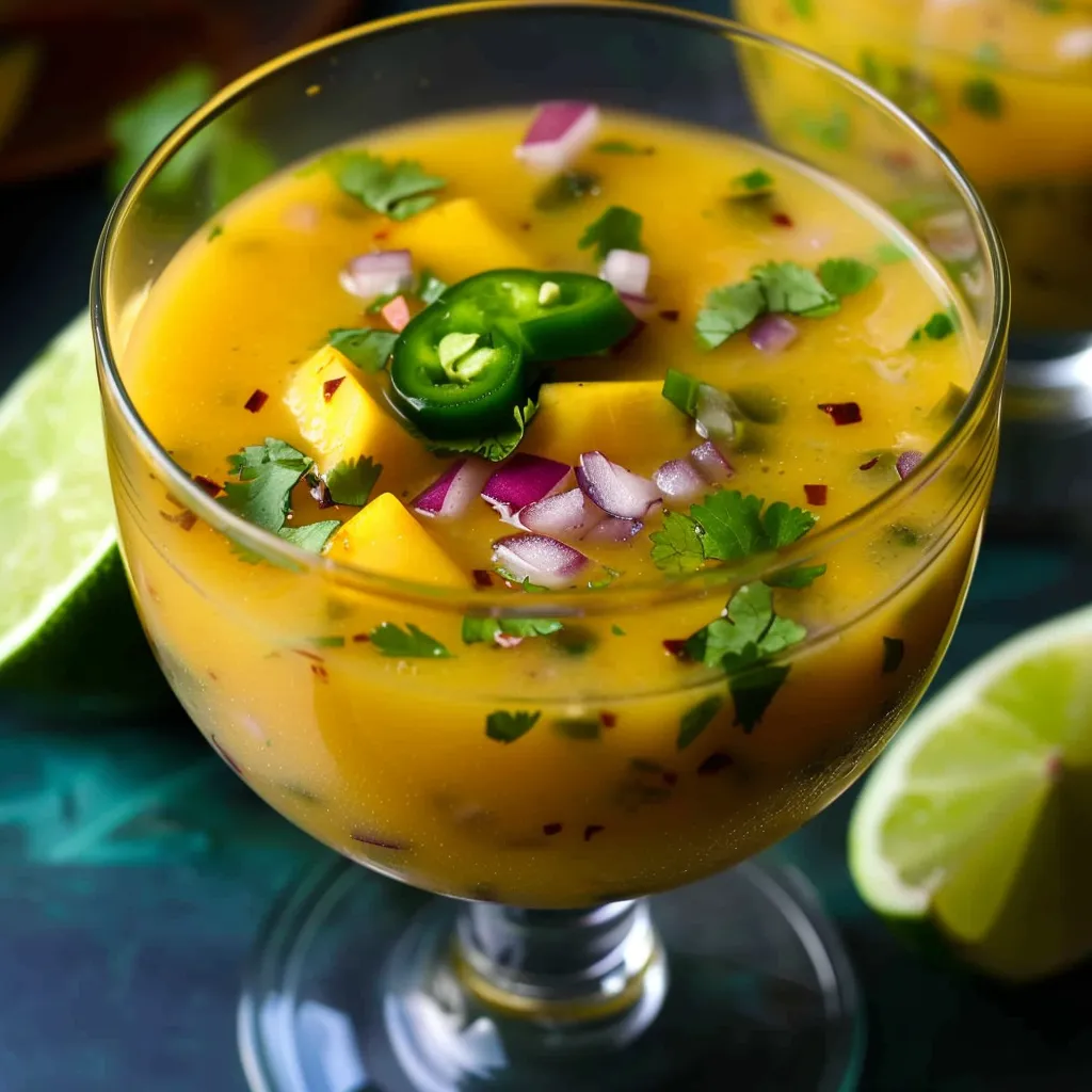 Exotischer Mango-Gazpacho