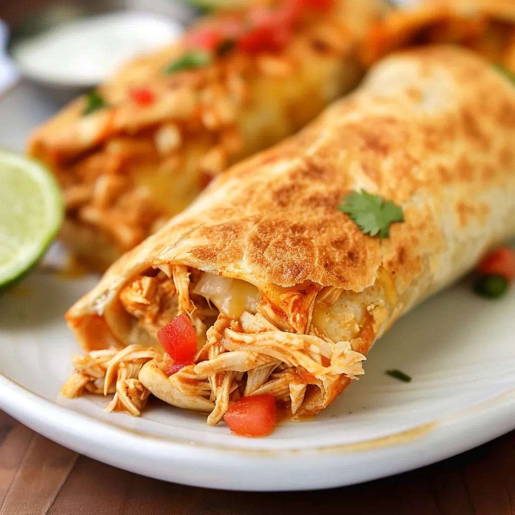 Himmlische Poulet Chimichangas