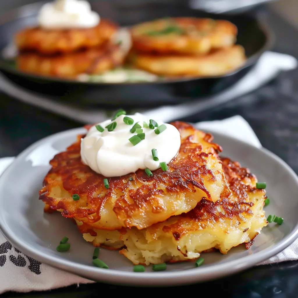 Knusprige Kartoffelpuffer Pfannkuchen