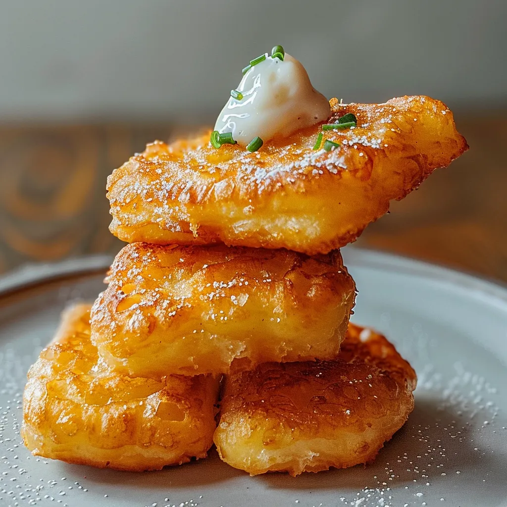 Goldene Vanillebeignets