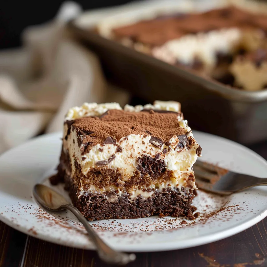 Cremige Brownies Tiramisu