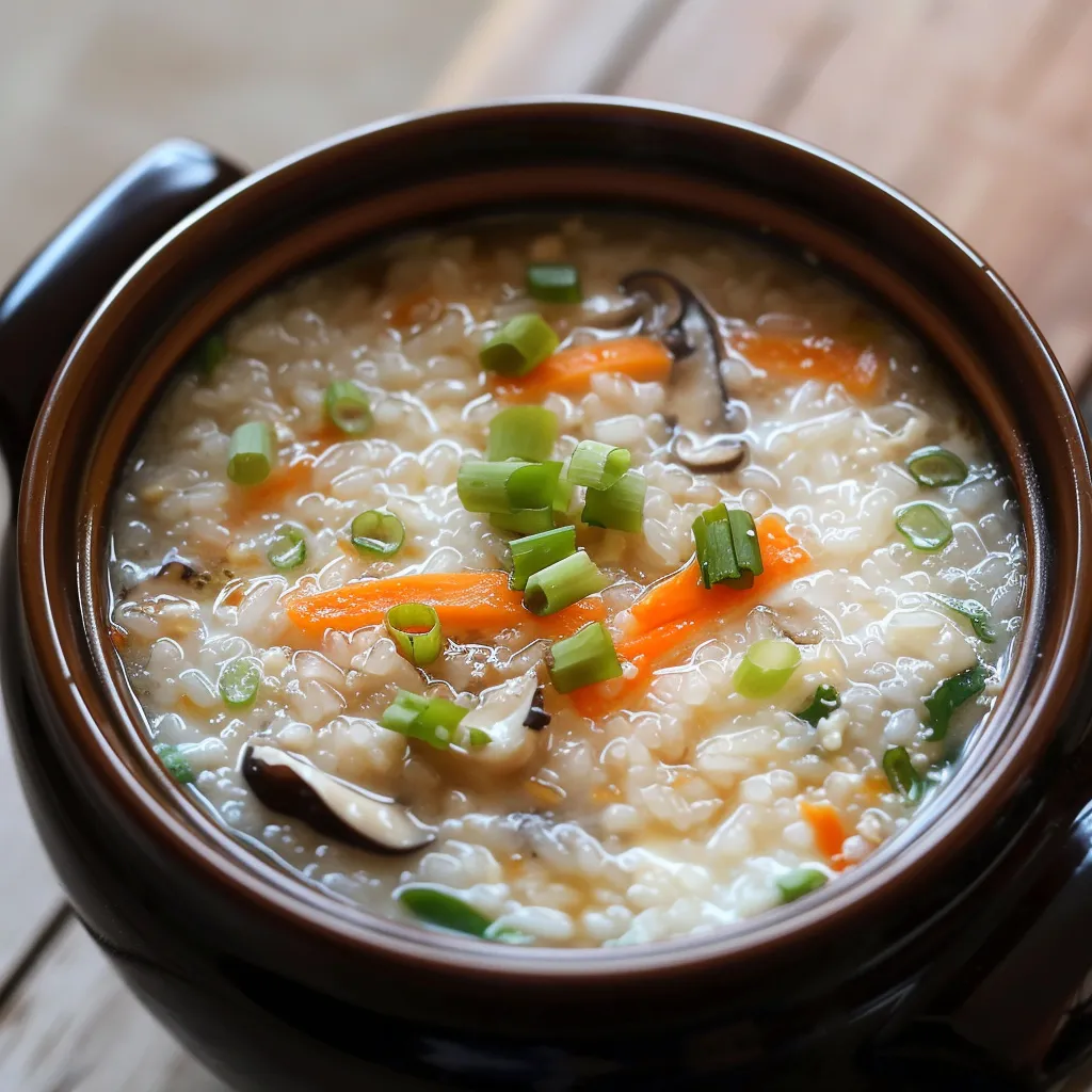 Japanische Zosui-Suppe mit Reis und Dashi