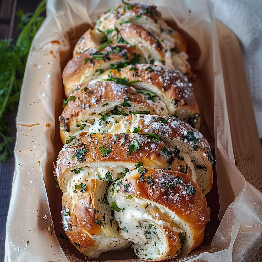 Herzhaftes Babka mit Käse und frischen Kräutern