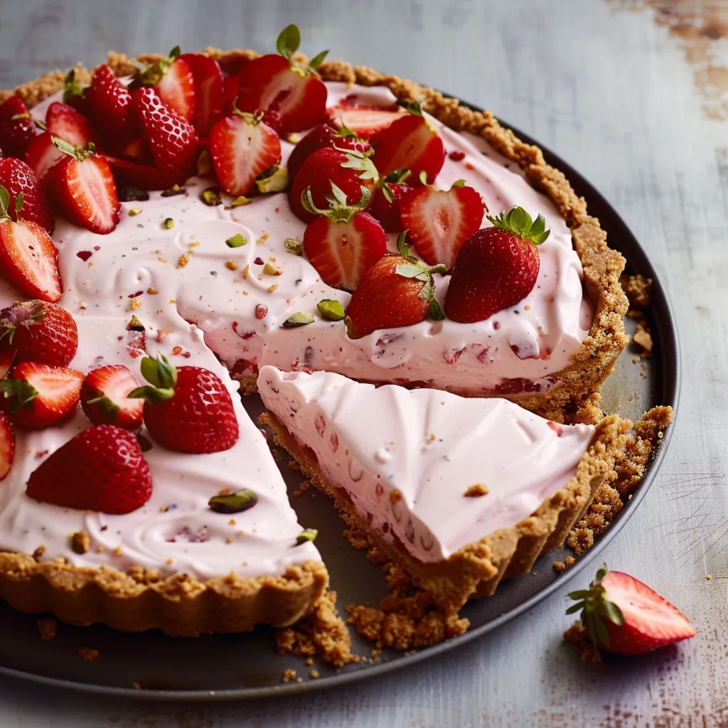 Frische Mousse Tarte Erdbeeren
