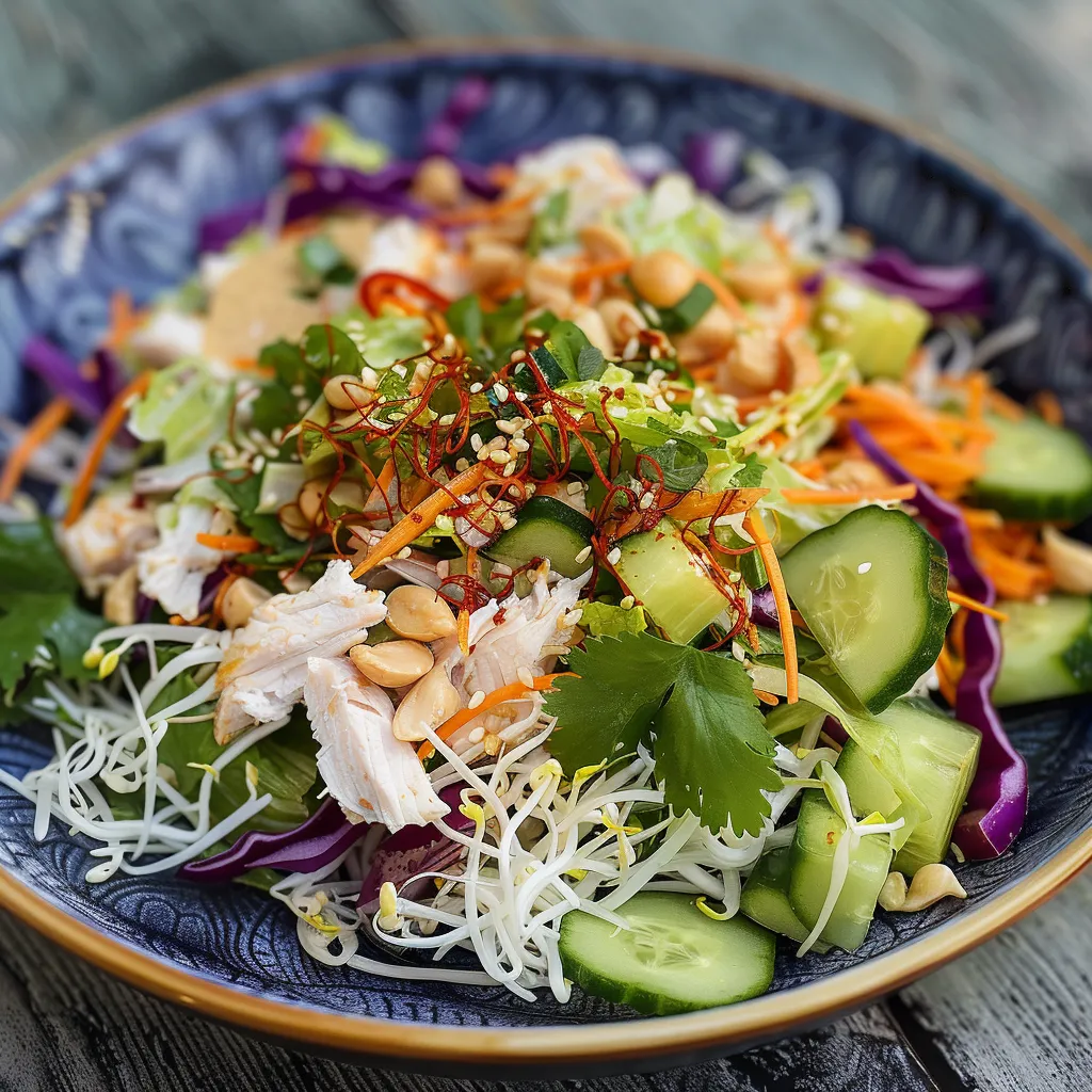 Ein frischer, geschmackvoller asiatischer Salat