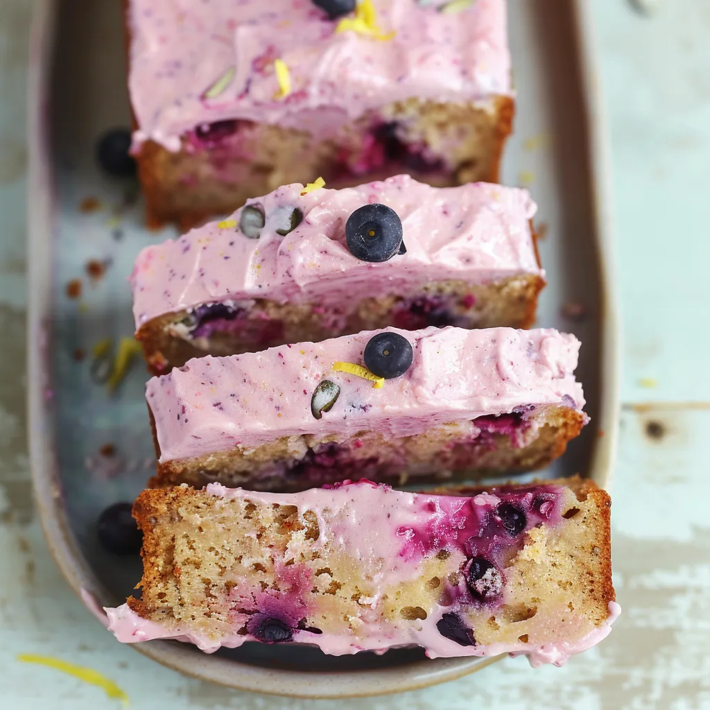 Zitronen amande blaubeeren kuchen
