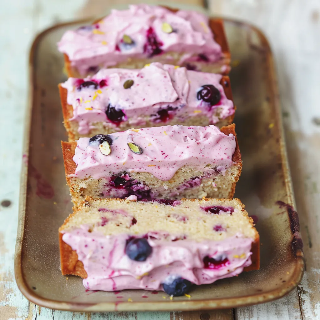 Saftiger Zitronen-Mandel-Blaubeerkuchen