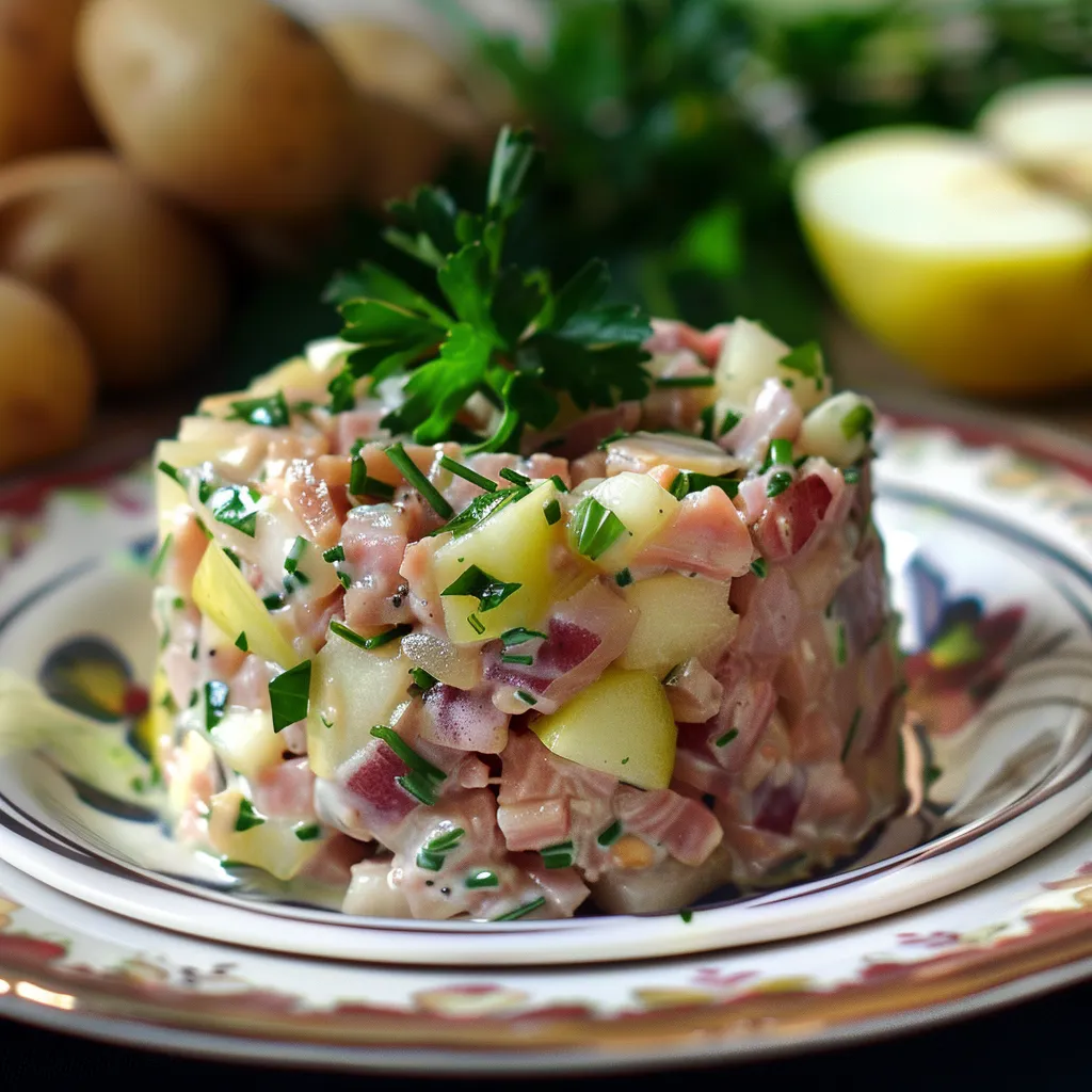 Frisches Harengs mit Apfel