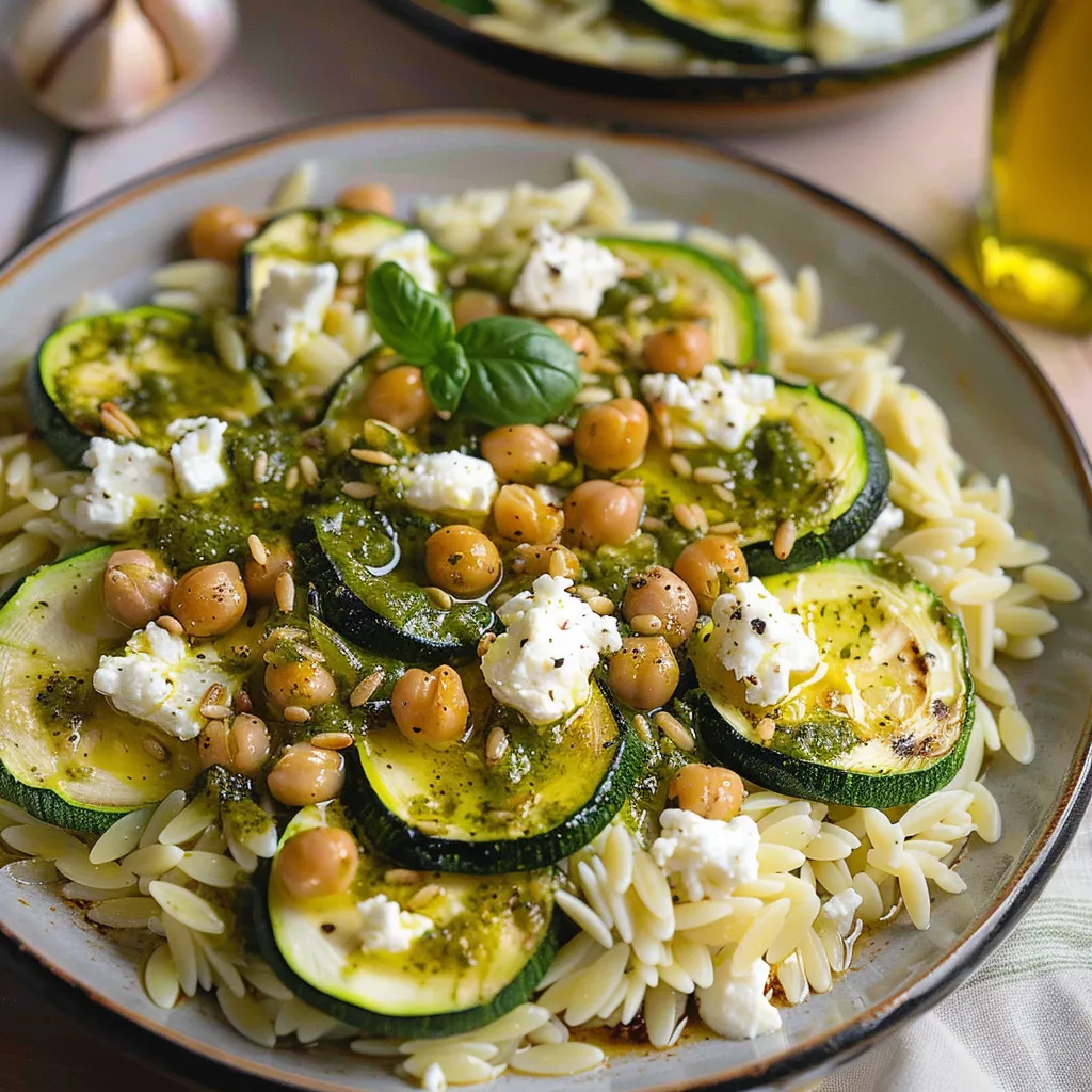 Orzo mit Feta & Zucchini