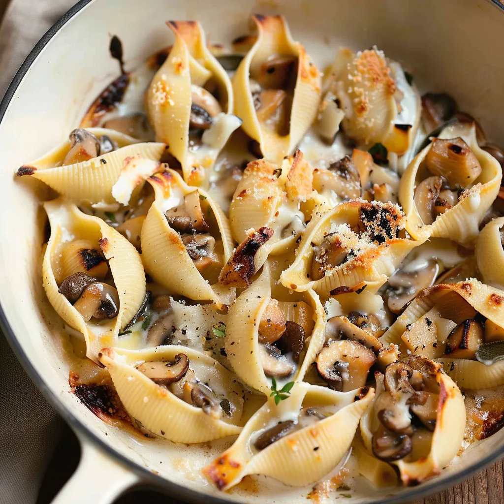 Conchiglie für den Herbst gefüllt