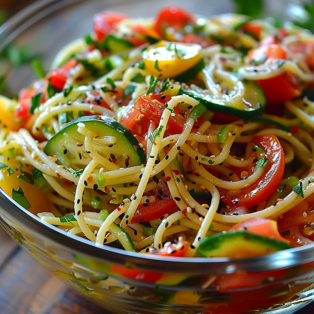 Frischer Spaghetti Salat