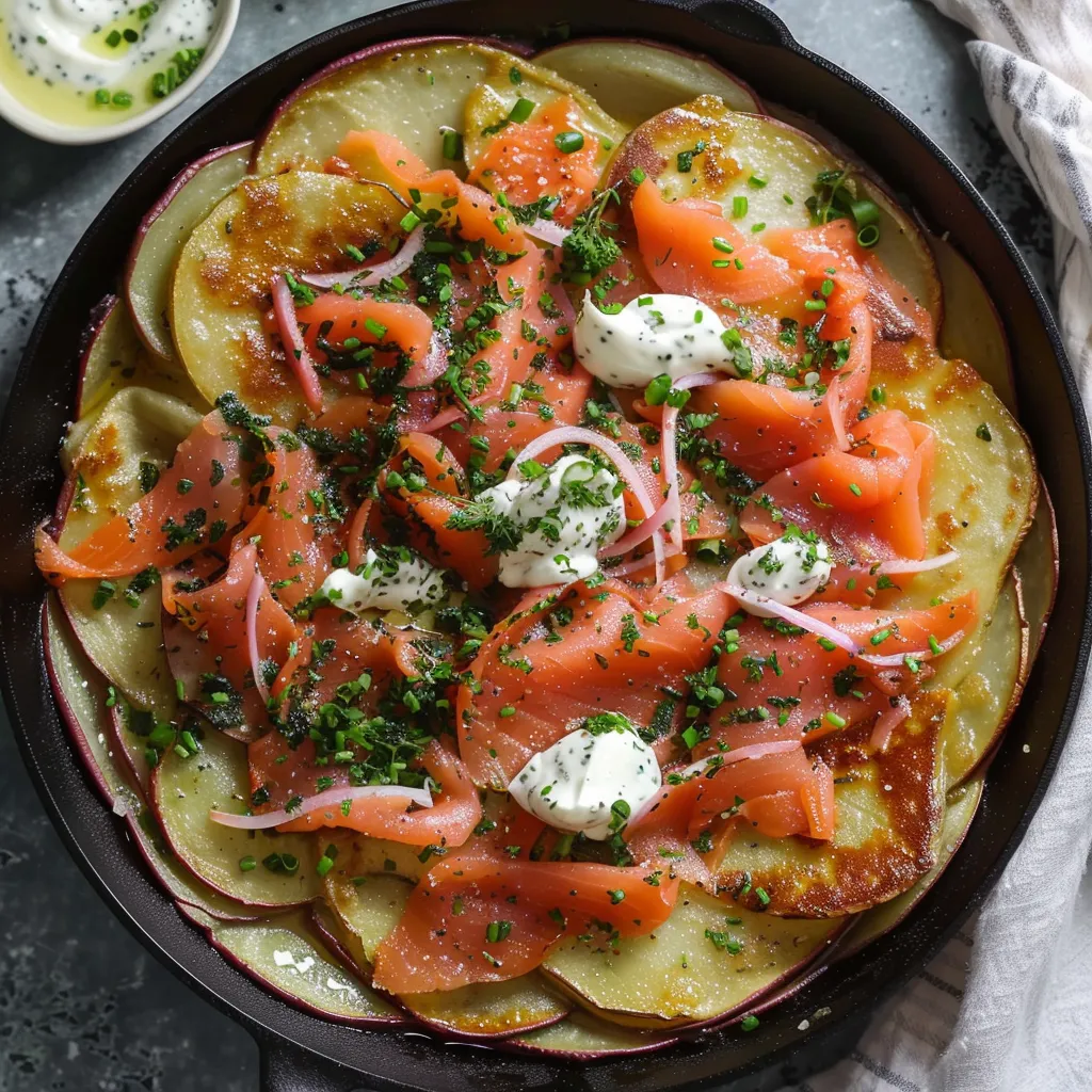 Knusprige Kartoffel Lachs
