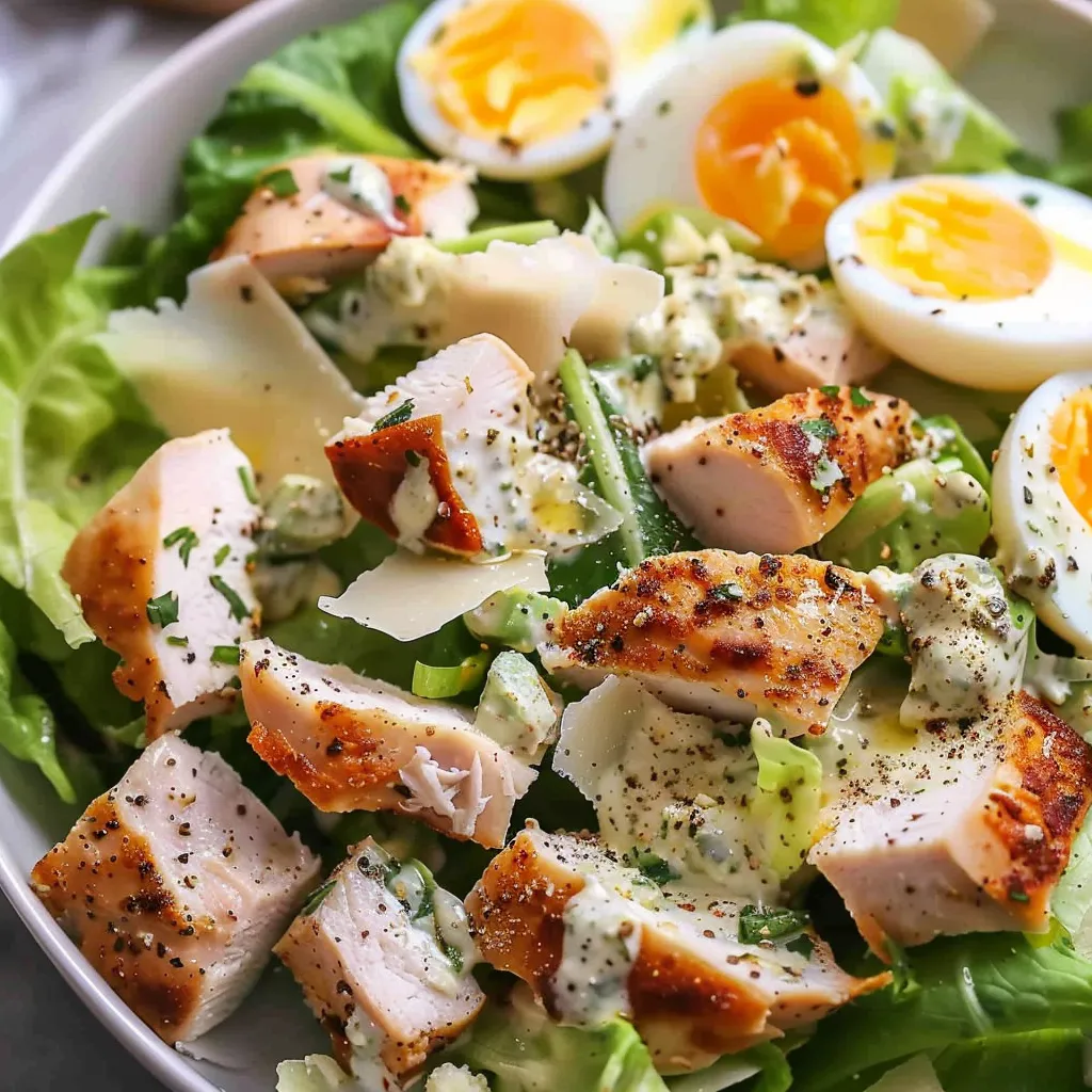 Caesar Salat mit Bio-Hähnchen