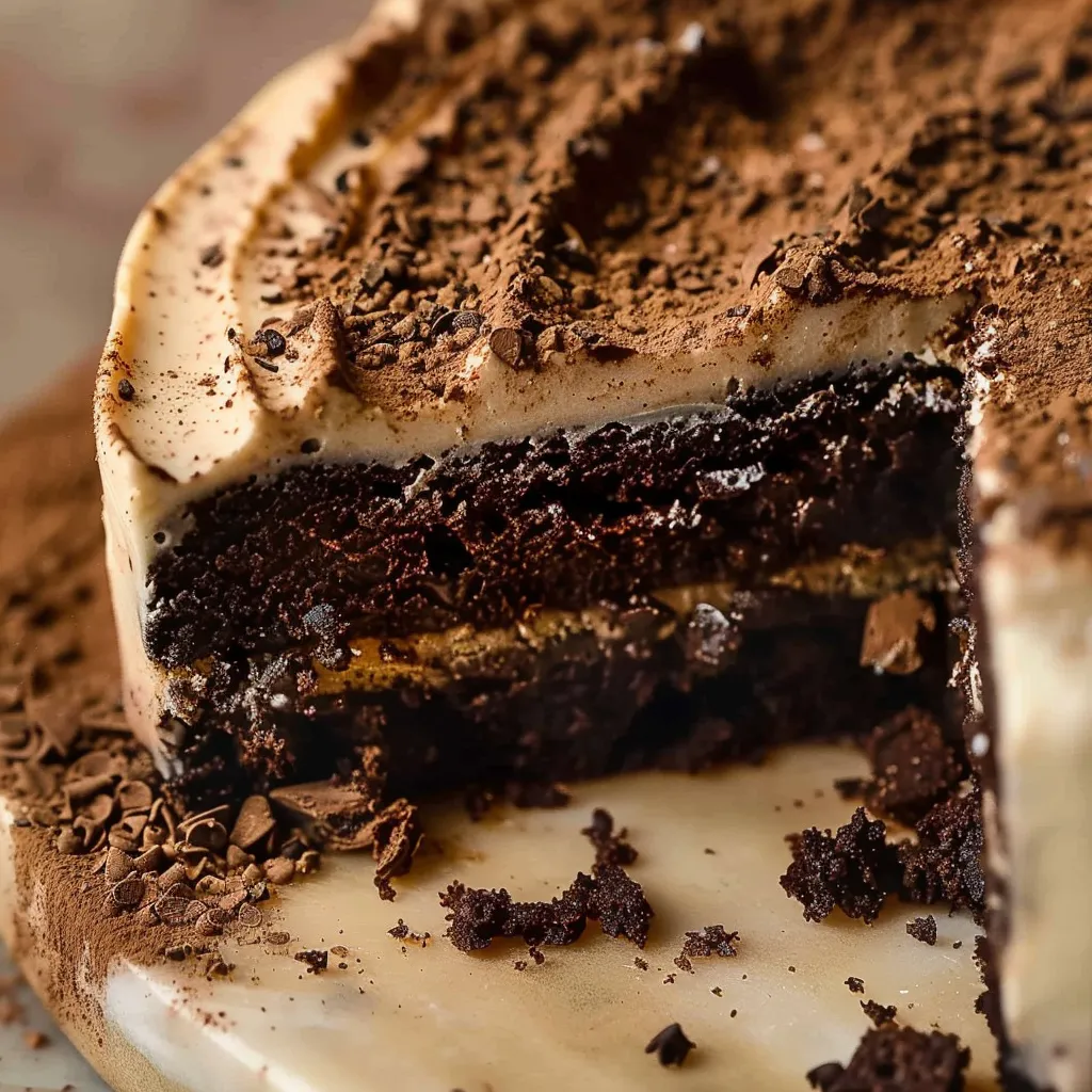 Saftiger Schokoladen-Kaffee-Kuchen mit Kaffee-Buttercreme
