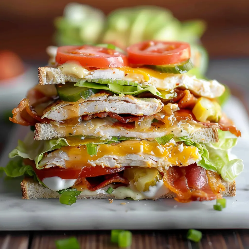 Low Carb Hähnchen-Bacon Club Sandwich