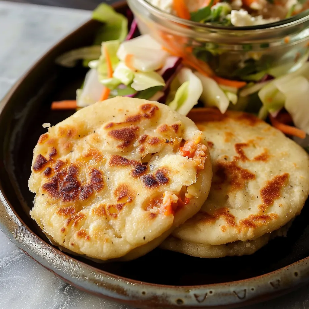 Pupusas mit Käse und Bohnen