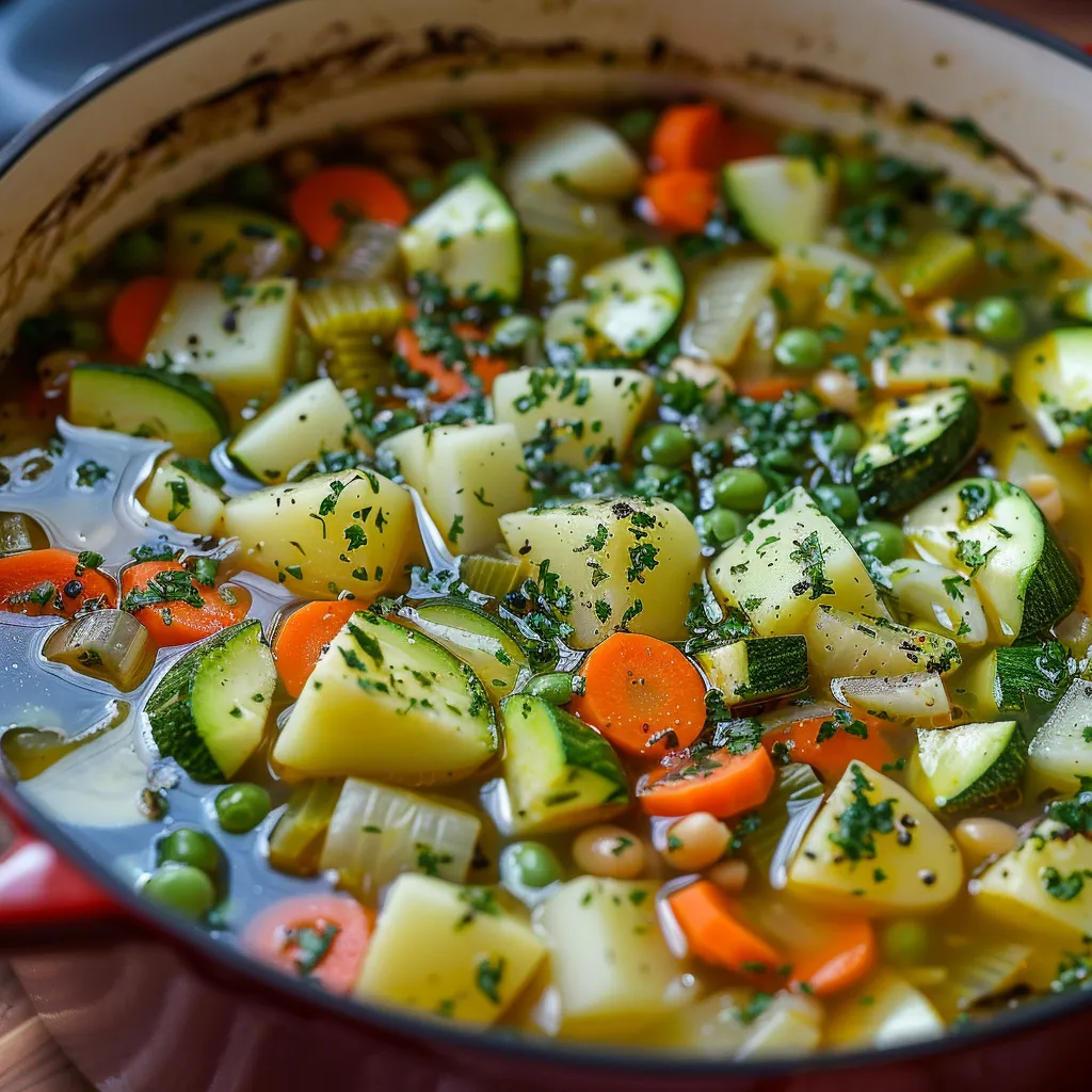 Genieß die französische Pistou-Gemüsesuppe