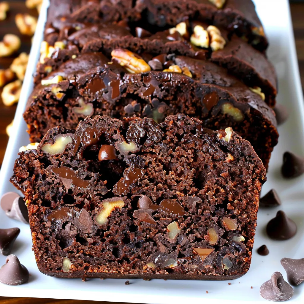 Bananenbrot mit Schokolade