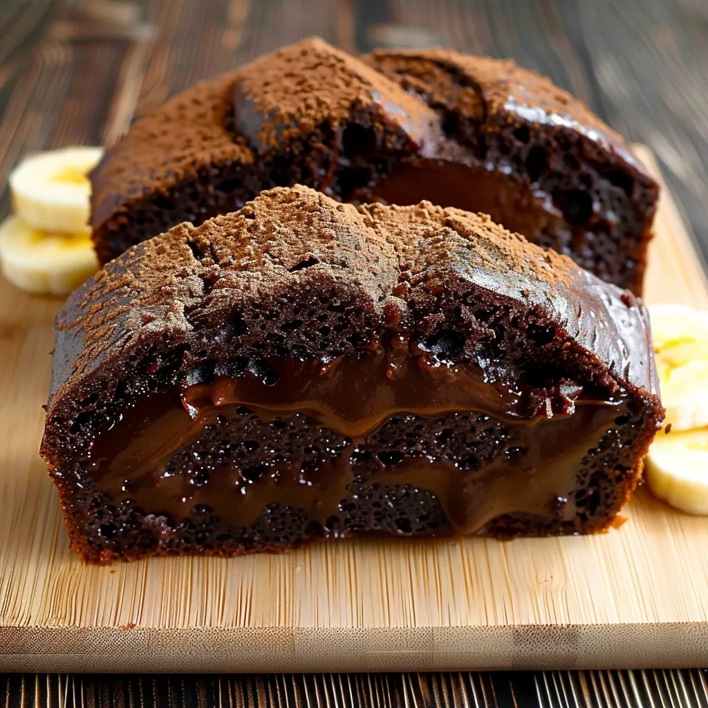 Saftiges Bananenbrot mit Nutella ohne Mehl