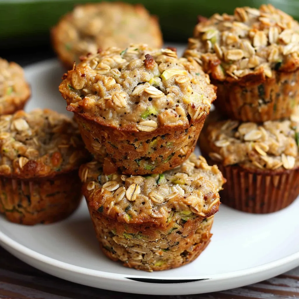 Saftige Hafermuffins mit Zucchini und Banane
