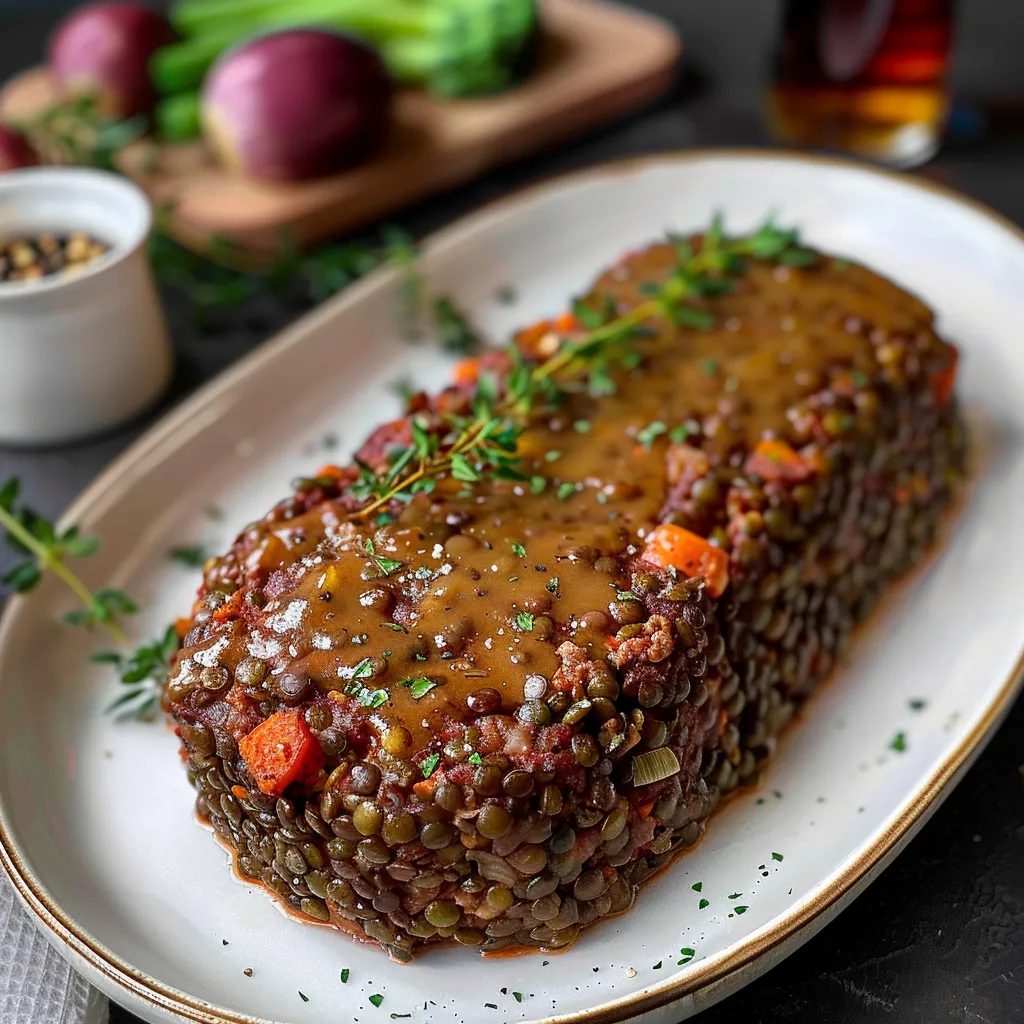 Herzhafter fleischloser Braten