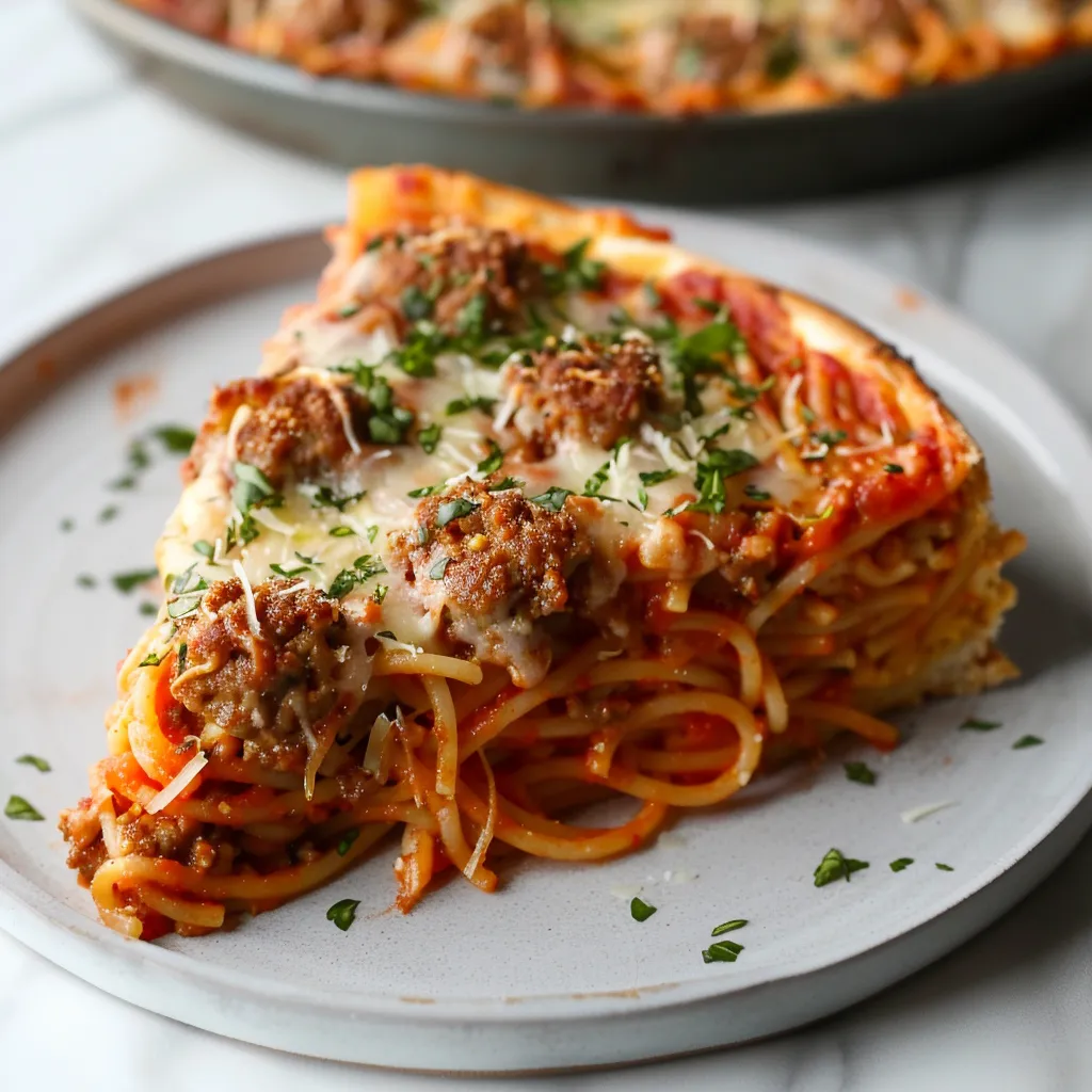 Pizzagetti mit selbstgemachten Fleischbällchen und Käse