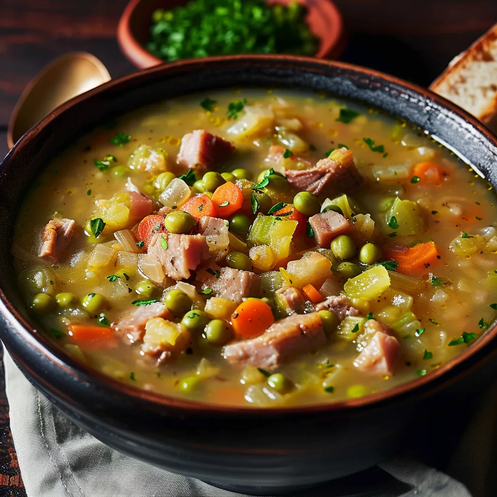 Leckere Erbsensuppe