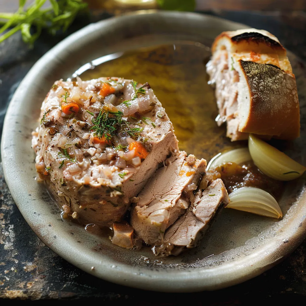 Traditionelle hausgemachte Fleischterrine