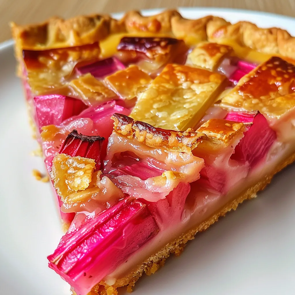 Einfache Rhabarber Tarte