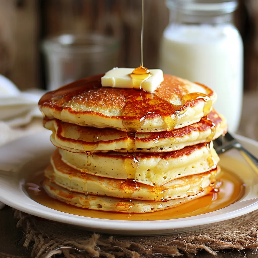 Back nostalgische, fluffige Pfannkuchen
