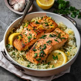 Lachs mit Zitrone und Kräuterreis