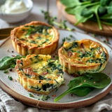 Quiche ohne Teig mit Boursin und Spinat