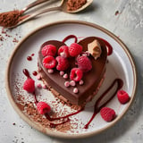 Schokoladendessert mit Himbeeren für einen genussvollen Abend